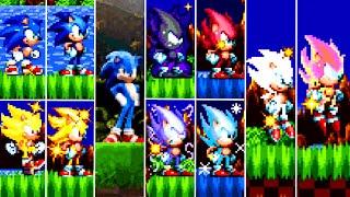 EVOLUÇÃO DO SONIC EM FORMAS SUPER, DARK, LIGHTNING SUPER, HYPER E MUI! (Evolution Forms Sonic Mania)