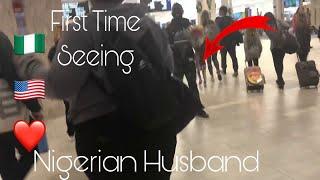 First time seeing Nigerian husband| African husband| Nigerian American Couple