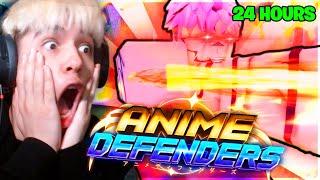 I Spent *24 HOURS* and became a PRO In NEWEST Roblox Anime Defenders!