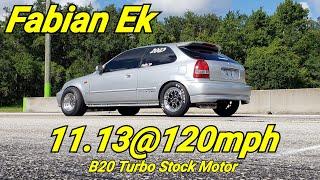 Fabian EK Civic B20 Turbo Stock Motor build by @GunyFab