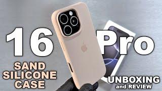 iPhone 16 Pro Black Titanium and Sand Silicone Case Unboxing and Review - ASMR