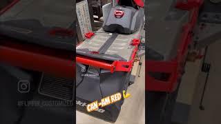 That Can -Am red powder coating  #powdercoating #powdercoat #canam #snowmobile #snowmobiling