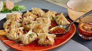 Spicy, Crunchy, Falvourful,Soft & Juicy Chicken Momo Recipe Chicken Dim Sum Recipe in Bangla