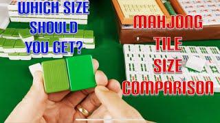 Chinese Mahjong Tile SIZE Set Comparison Large vs X-Large (Yellow Mountain VS Cafolo)