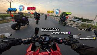 Finally Kawasaki z900 Drag Race on One Weheel | Public Reaction on z900