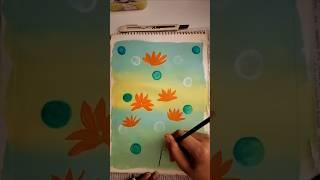 #acrylicpainting #drawing #orangeflowers #blending #diy #artistic #creative #beautiful #beginners