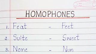 Homophones || 50 Homophones