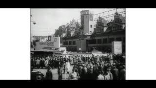 1946 Aufbau Ost  Leipziger Messe mit bildern einer zerbombten Stadt