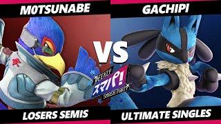 Sumapa 156 LOSERS SEMIS - M0tsunabE (Falco) Vs. Gachipi (Lucario) Smash Ultimate - SSBU