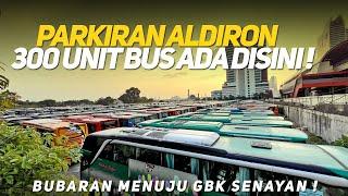 PARKIRAN ALDIRON DIPENUHI RATUSAN BIS ROMBONGAN‼️MOMEN 300 UNIT BUS PENJEMPUTAN ARAH GBK SENAYAN