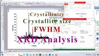 Crystallite Size Calculation from XRD Data Using the Scherrer Equation #crystallize #xrddataanalysis