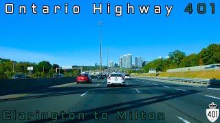 Ontario Highway 401 WB - Clarington to Milton - October, 2024