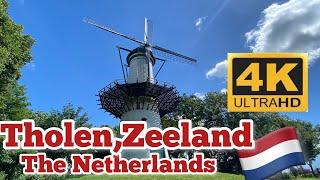 Tholen Zeeland walking tour || Netherlands travel vlog || 4k virtual walk