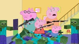 Peppa pig vs Zombies. All Parts. (Complete cartoon parody)
