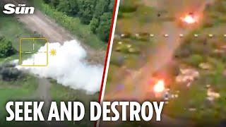 Ukrainian drones hunt down & DESTROY Russian vehicles to slow war march