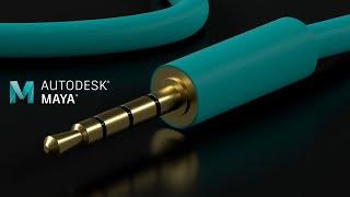 3D Modeling 3.5 mm Audio jack Gold plated | Autodesk Maya Beginner Tutorial