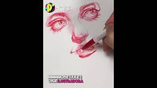 Ilustradora crea increíbles RETRATOS con lapicero  #shorts | @Dartist
