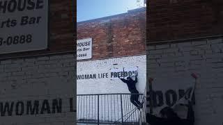 #freedom #graffiti #womanlifefreedom #mahsaamini #stencils #streetart