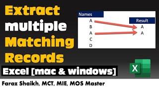 VLOOKUP Multiple Match Rows Records [Excel for Mac & Windows]