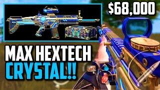 MAXING HEXTECH CRYSTAL SCAR SKIN TO LOOT CRATE FOR $68,000 UC!! | PUBG Mobile