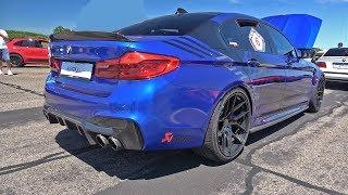 850HP BMW M5 F90 w/ Akrapovic Aulitzky Tuning - Start, LOUD Revs, Drag Racing!