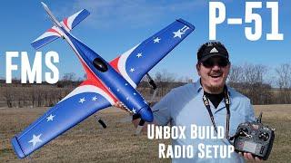 FMS - P-51 Miss America - 1.1m - Unbox, Build, & Radio Setup