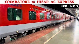* 49 hours journey * Coimbatore to Hisar AC Express Full Journey