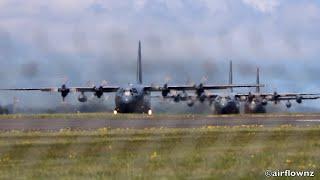 RNZAF C 130H  Hercules aircraft final Flypast before retirement - 2024.