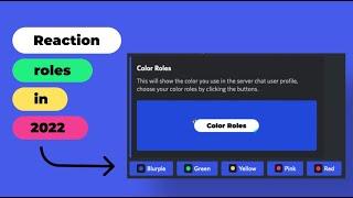 Make Discord Button Reaction Roles in 2022!