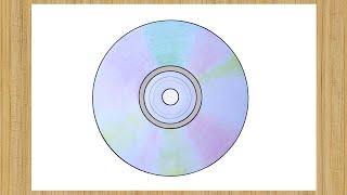 How to Draw DVD Drive  CD Rom Drawing Computer  CD Rom Drawing Easy  How to Draw CD