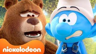 Smurfs Are Visited By A BEAR!?  | Full Scene | @Nicktoons