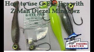 How to Jig with Z-Man 7 inch Diezel Minnows on G-Eye Jigs Jig Heads