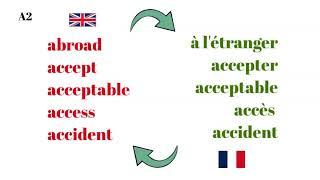 French English mastering 25 common words A1 A5