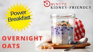 HIGH FIBER renal diet breakfast idea, renal diet snack recipe: make ahead, enjoy all week!