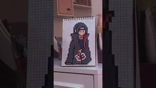 Uchiha itachi pixel art #animedrawing #anime #acrylicpainting #naruto #narutoshippuden #art