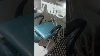new dental chair semi electrical with LED light and with stool and micro motor foot and hand operate