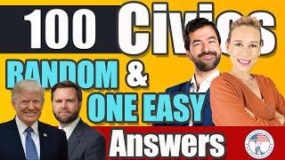 100 civics questions ONE EASY answers US naturalization test | 2008 Civics Test Officer Brandon