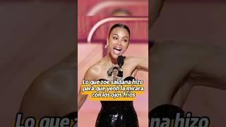Nadie prestó atención al hecho de que Zoe Saldana, quien ganó el Globo de Oro a Mejor Actriz