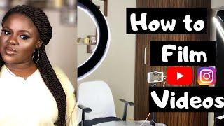 SECRETS TO MY FILMING SETUP||USING RINGLIGHTS AND PHONE||AVA ANTHONY