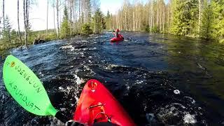 Whitewater kayaking in Haapajoki high water