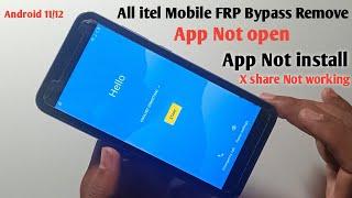 All itel Mobile FRP Bypass Remove  App Not working || X share Not working || App Not install