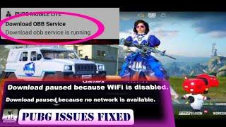 Obb Service Is Running Pubg Mobile Problem  || Download Paused Because Wifi Is Disabled Problem 