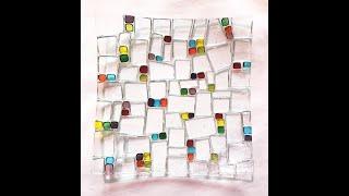 Crystal Confetti Appetizer Plates with InFused Glass Works