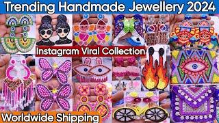 Premium Fancy Unique Handmade Jewellery Collection 2024 | Most Exclusive Handmade Earrings & Purse