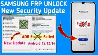 Samsung ADB Enable Failed New Security || Samsung Frp Bypass Android 12/13/14