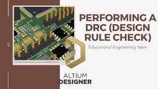 Performing a DRC (design rule check)