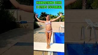 3 STEPS HANDSTAND DIVE TUTORIAL! Come imparare il tuffo Verticale in 3 passi #shorts