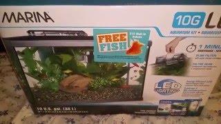 Marina 10 gallon led aquarium/fish tank unboxing