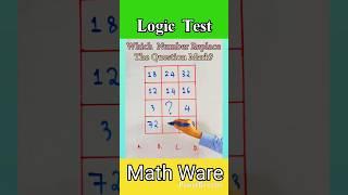 Which Number Replace The Question Mark? #maths #iqtest #puzzle #logic