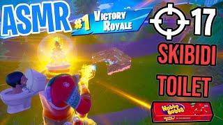 ASMR Gaming  Fortnite Skibidi Toilet Win! Relaxing Gum Chewing  Controller Sounds + Whispering 